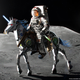 Illustration for article titled And now, JFK riding a robotic unicorn on the Moon